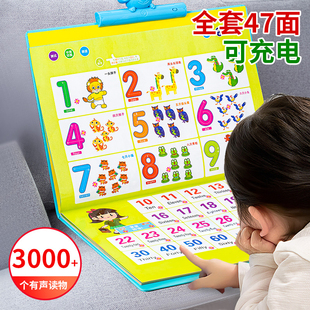 宝宝识字挂图拼音拼读一年级数字，卡成语幼，儿童玩具有声早教启蒙书
