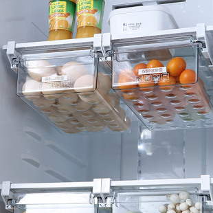 冰箱收纳盒悬挂抽屉式整理抽拉厨房蔬菜内部神器，保鲜鸡蛋盒储物盒
