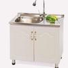 高档b约厨房水槽洗菜盆单水槽(单水槽)带整体橱柜柜易现代简家用不锈