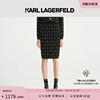 KARL LAGERFELD卡尔拉格斐早春珍珠中长针织半裙老佛爷