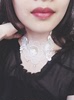 女假领蕾丝复古珍珠，项链薄锁骨，颈链颈纹疤痕遮盖项饰白色