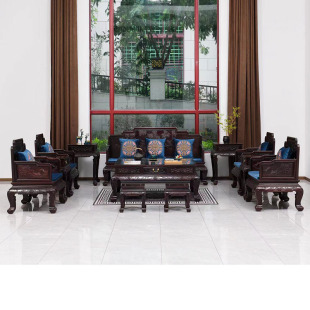 红木家具 印度小叶紫檀五子登科沙发十三件套中式客厅沙发组合