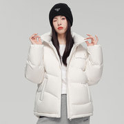雪中飞羽绒服女冬季短款鸭绒加厚立领甜美韩版时尚外套