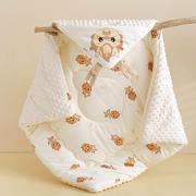 婴儿包被秋冬款薄款初生，抱被纯棉，夏季加厚豆豆绒产房包单新生宝宝
