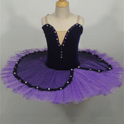 儿童芭蕾舞裙演出服女童紫色蓬蓬裙TUTU纱裙芭蕾舞机构汇演服装