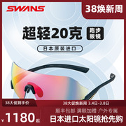 swans日本进口马拉松，专业跑步眼镜骑行变色运动太阳镜高清偏光镜