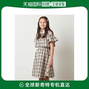 日本直邮a.v.v儿童白领露肩连衣裙 夏季优雅款式 设计 荷叶边