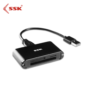 SSK飚王 usb3.0高速多合一多功能tf/sd/cf金属读卡器手机相机迷你