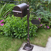 欧式复古铁艺信箱报箱指示牌庭院装饰落地摆件工业风摄影道具邮箱