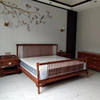 刺猬紫檀双人床实木家具床头柜，现代中式雕花，大床花梨木红木家具