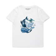海蓝逢鲸 GESIMAO 独立设计 海洋动物t恤纯棉宽松短袖