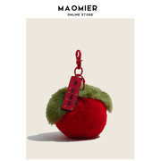 MAOMIER 獭兔毛平安喜乐情侣礼物包包挂件书包挂饰背包网红钥匙扣