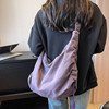 斜挎包女大学生上课包包，女两用ins风日系，大容量纯色帆布包单肩包