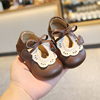 春秋季女宝宝鞋子，1一2岁小童公主单鞋婴儿皮鞋，防滑软底女童学步鞋