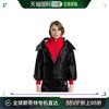 香港直邮dsg#disgusto女士假两件短款厚外套黑红，撞色防寒保暖棉服