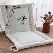 原创手绘坐垫 棉麻复古中式夏季空调房茶室圈椅Y椅藤椅垫坐垫靠背