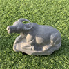 石雕水牛青石卧牛摆件天然石材雕刻工艺品家用原石刻精雕石头牛