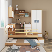 考拉森林多功能小户型储物组合床带书桌衣柜抽拉床，儿童房书房组合