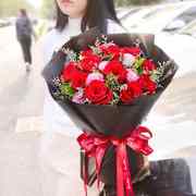 11朵红玫瑰花束生日真鲜花速递同城南京北京上海广州花店配送女友
