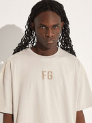 fearofgodfog复线essentials第七季植绒(季植绒)t恤字母fg宽松纯棉短袖