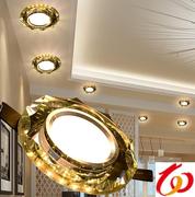 水晶筒灯3w射灯嵌入式客厅吊顶孔灯超薄led天花灯家用桶简灯洞。
