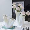 简约奶油风陶瓷花瓶摆件高级感客厅桌面餐厅装饰插花水养玫瑰鲜花