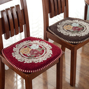 欧式雪尼尔餐椅垫四季防滑可拆洗美式布艺椅子，垫加厚座垫坐垫椅垫