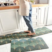现代北欧长条厨房防滑地垫 PVC皮革防水防油污家用脚垫可擦洗