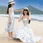 亲子母女装吊带连衣裙沙滩装夏天2024高级感长裙洋气海边度假