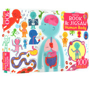 英文原版 Usborne Book and Jigsaw Human Body 人体拼图 儿童早教益智拼图玩具 寓教于乐 附拼图书 STEM体系