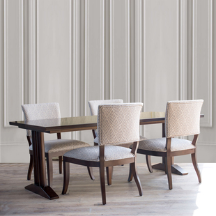 圣奇尼巴林系列美式长，餐桌简约全实木餐桌，餐椅组合餐厅家具定制