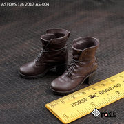 ASTOYS 1/6拆脚素体女巫中筒靴子战靴军靴女鞋做旧HT兵人可用配件