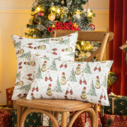 北欧圣诞节印花防水抱枕套，派对氛围感装饰客厅，沙发靠垫套靠枕卧室