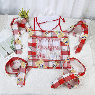广东传统婴儿四角背带，宝宝纯棉四爪老式绑带款前后背式网面背袋