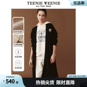 teenieweenie小熊春装中长款针织衫，外套宽松软糯毛衣开衫女士