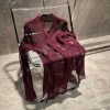 BW 独立设计师高定系列｜高级酒红色乔其纱衬衫外套