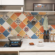 美式厨房防油贴纸仿瓷砖，墙壁防水自粘墙贴卫生间，墙面瓷砖装饰贴画