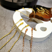 银色玫瑰金色金属合金连珠链子DIY滴胶钥匙扣挂件配件装饰链
