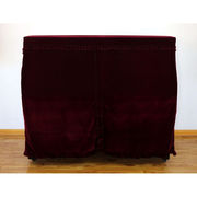 金丝绒钢琴套钢琴罩全罩(后面长40cm不含凳套)枣红色(后面长4