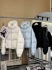 2023韩版拼接面包羽绒服女短款宽松加厚可脱卸袖两穿冬季外套