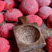 纯雕刻木质莆田红团印塑料，红团印印模，月饼模具糕点中秋印模