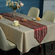 桌布轻奢ins风长方形欧式餐桌，布艺现代简约餐厅茶几，布纯色(布纯色)定制