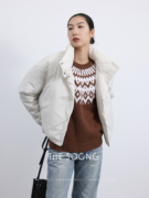 THE SOONG  贴心小棉袄高密度防风保暖女士纯色高领宽松短款外套