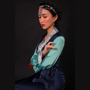 藏族服装女西藏服夏季藏式藏装民族风博拉锅庄，裙藏袍拉萨旅拍服饰