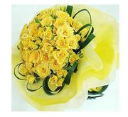 黄玫瑰33朵花束上海花店 同城鲜花速递歉意道歉送花花店鲜花