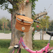 麻布自行车筐折叠自行车篮，柳编单车车(单车车，)篓车框内衬vespa维斯帕尾箱