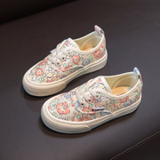 儿童帆布鞋一脚蹬女童鞋板鞋，2024春秋男童宝宝布鞋休闲小白鞋