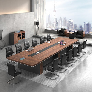 会议桌椅长桌套装办公桌简约现代大小型条形，敞开式会议桌