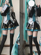 初音未来假发cos服MIKU服日本少女动漫白银漆皮JK女装cosplay套装