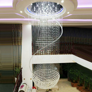 吊线水晶灯客厅餐厅长方形吸顶灯酒店，工程售楼大厅吧台创意简约灯
